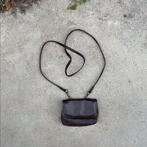 Brown Leather Mini Crossbody Bag